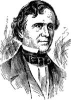 Franklin Pierce, vintage illustration vector