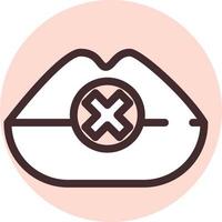 Mute disability, illustration, vector on a white background.