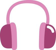 Pink headphones, illustration, vector, on a white background. vector