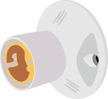 Bulb holder, illustration, vector on white background