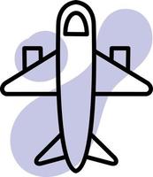 avión de turismo, ilustración, vector, sobre un fondo blanco. vector