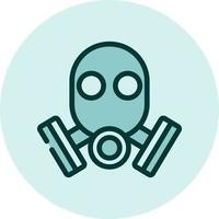 Emergency gas mask, illustration, vector on a white background.