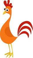 Tiny hen, illustration, vector on white background.