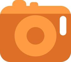 Orange camera, illustration, vector, on a white background. vector