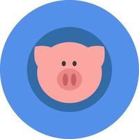 Farming pig, illustration, vector on a white background.