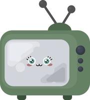 Sad tv, illustration, vector on white background