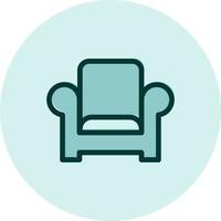 Blue armchair, illustration, vector on a white background.