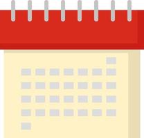 Calendar, illustration, vector on white background.