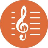 Violin key, illustration, vector on white background.