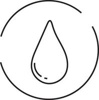 One rain drop, icon illustration, vector on white background