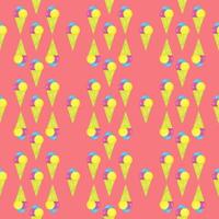 Ice cream pattern, illustration, vector on white background