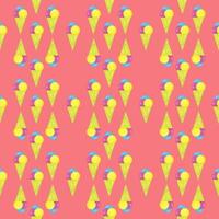 Ice cream pattern, illustration, vector on white background