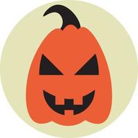 Orange pumpkin, illustration, vector on a white background.