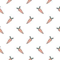 Small carrots,seamless pattern on white background. vector