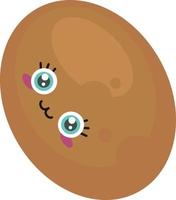 Happy kiwi ,illustration,vector on white background vector