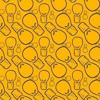 Lighting bulb pattern, illustration, vector on white background.