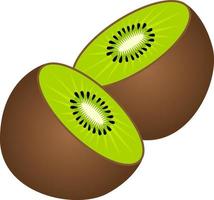 kiwi la fruta, ilustración, vector sobre fondo blanco.