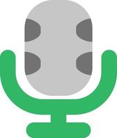 Mass media interview microphone, illustration, vector on a white background.
