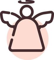 Christmas angel toy, illustration, vector, on a white background. vector