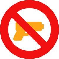 No guns allowed, illustration, vector on a white background.