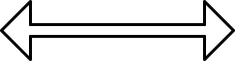 dos flechas completas que apuntan en ambos sentidos, ilustración, vector sobre fondo blanco.