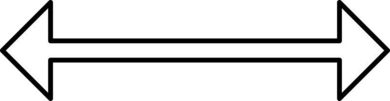 Two full arrows pointing both ways, illustration, vector on white background.