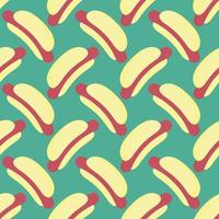 Hot dog pattern , illustration, vector on white background