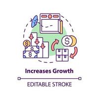 Increases growth concept icon. Savings and deposits. Effect of inflation abstract idea thin line illustration. Isolated outline drawing. Editable stroke. vector