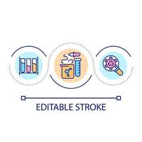 Biochemical laboratory loop concept icon. Medical equipment. Virus detection and research abstract idea thin line illustration. Isolated outline drawing. Editable stroke. vector