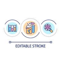 Biochemical laboratory loop concept icon. Medical equipment. Virus detection and research abstract idea thin line illustration. Isolated outline drawing. Editable stroke. vector