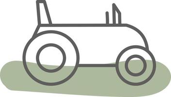 tractor agrícola, ilustración, vector, sobre un fondo blanco. vector