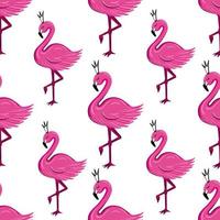 Flamingo seamless pattern. Illustration for printing, backgrounds, covers and packaging. Image can be used for greeting cards, posters, stickers and textile. Isolated on white background. vector