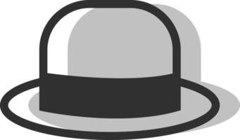 Grey hat, illustration, vector on white background.