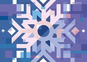 banner con copo de nieve abstracto. vector