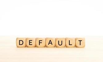 Default word on wooden blocks. Copy space photo