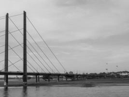 the rhine river and the city of dusseldorf photo