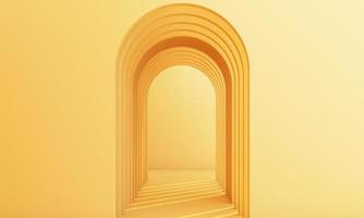 fondo de ritmo de arco de arquitectura pastel amarillo foto