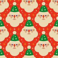 Retro Christmas pattern with Santa Claus photo