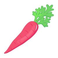 Modern flat carrot icon vector