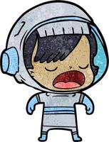 Vector astronaut character in cartoon style