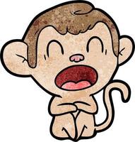 Vector monkey character in cartoon style