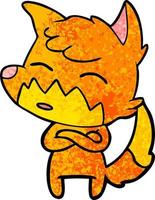Vector fox character in cartoon style