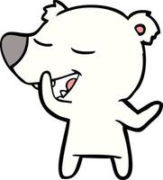 Vector polar bear character in cartoon style