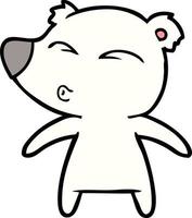 Vector polar bear character in cartoon style