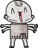 Vector robot character in cartoon style