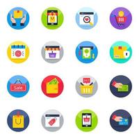 Pack of Shopping and Ecommerce Flat Icons vector