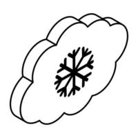 Modern design icon of snowfall vector