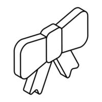 Trendy design icon of bowtie vector