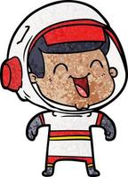 personaje de astronauta vectorial en estilo de dibujos animados vector