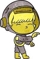 Vector astronaut character in cartoon style